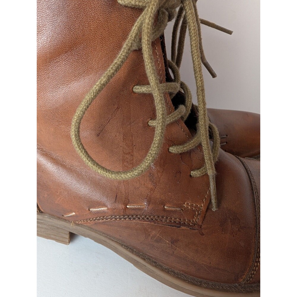Roan by Bed Stu Deception Womens Boots Brown Leather Lace Side-Zip Size 9 - Picture 11 of 12